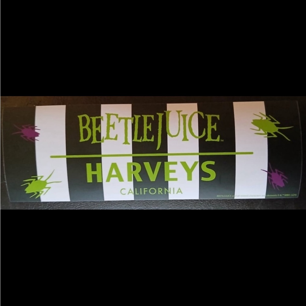 Harveys Beetlejuice Black and White sticker